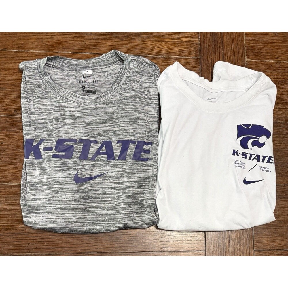 Men’s Kansas State Wildcats Nike Size M Player Issued T Shirts Lot Of 2